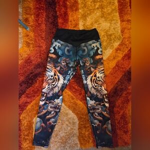 Porrada FightwearTiger and Dragon Print Leggings "Tiger Spirit" L